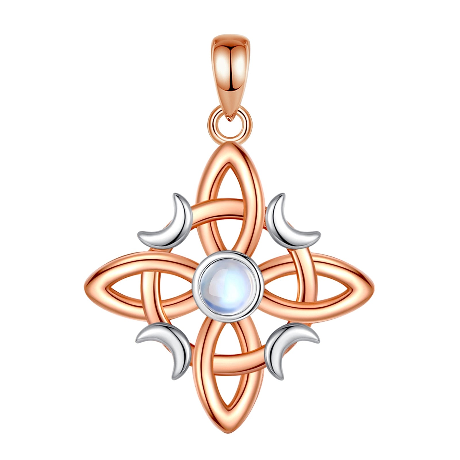 Witch Celtic Knot Necklace Abalone Witchcraft Amulet Wicca Jewelry-MoonChildWorld