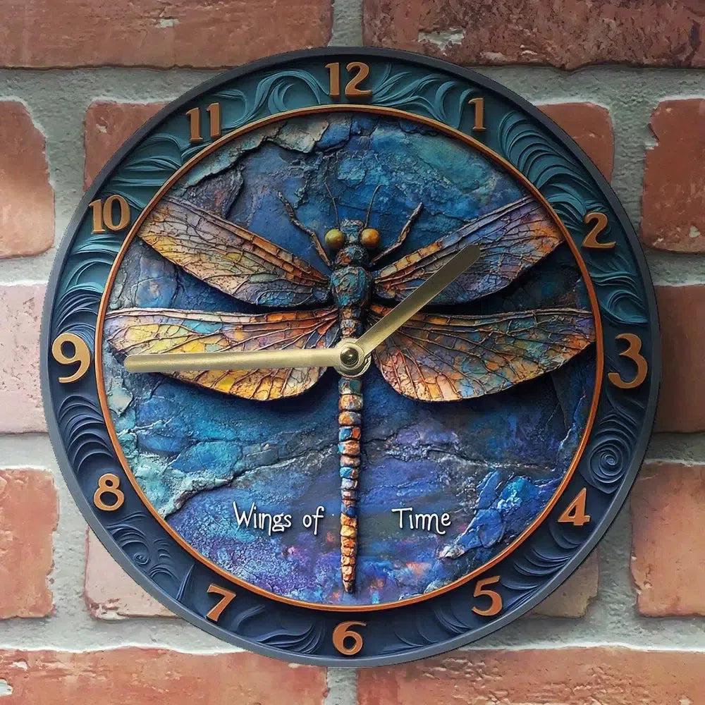 Dragonfly Wall Clock Insect Clock Home Decorations-MoonChildWorld