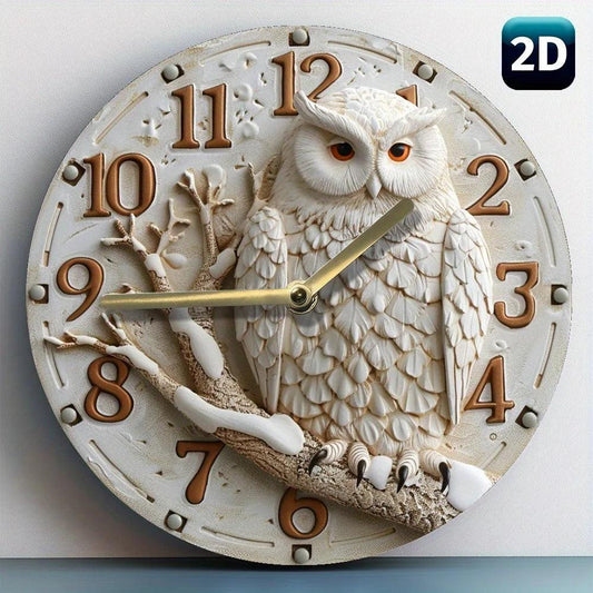 Wooden Wall Clock with Owl Design Mystic Home Decor - Spirit Owl Clock-MoonChildWorld