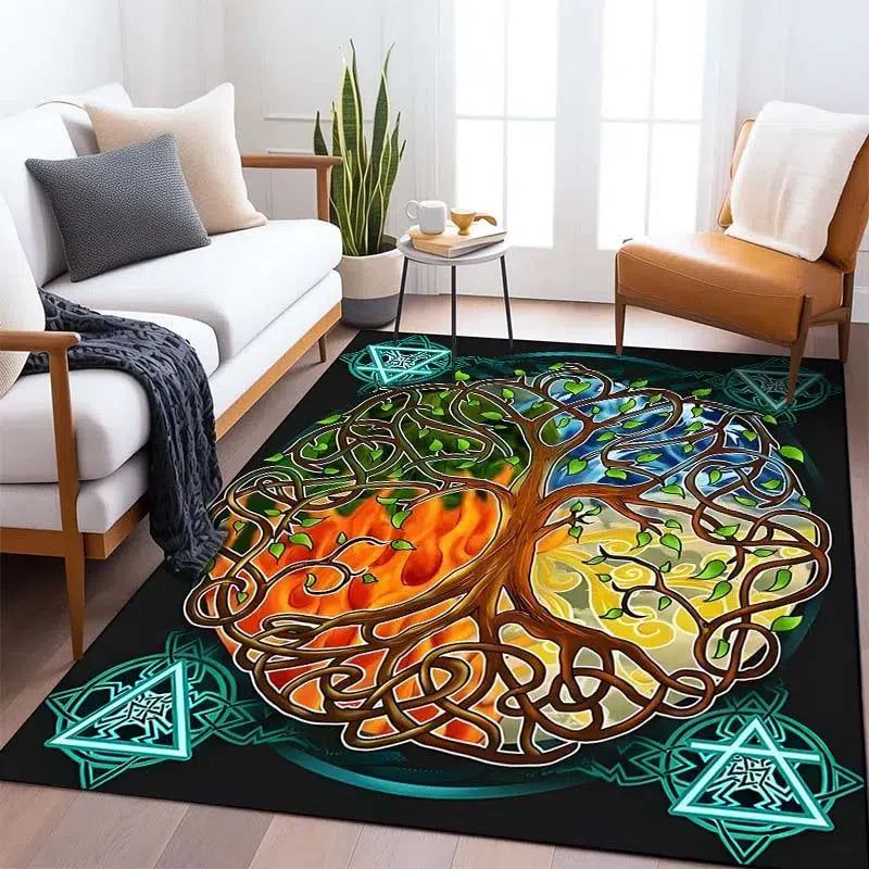 Tree of Life Carpet Pagan Area Rug-MoonChildWorld