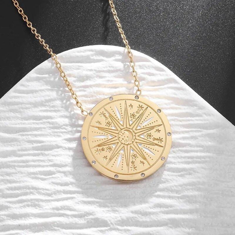 Sun Moon Mystic Necklace Wiccan Jewelry-MoonChildWorld