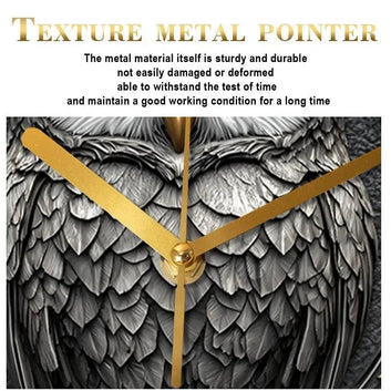 Wooden Wall Clock with Mystic Owl-MoonChildWorld