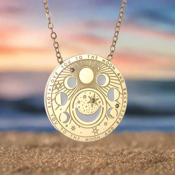 Sun Moon Mystic Necklace Wiccan Jewelry-MoonChildWorld