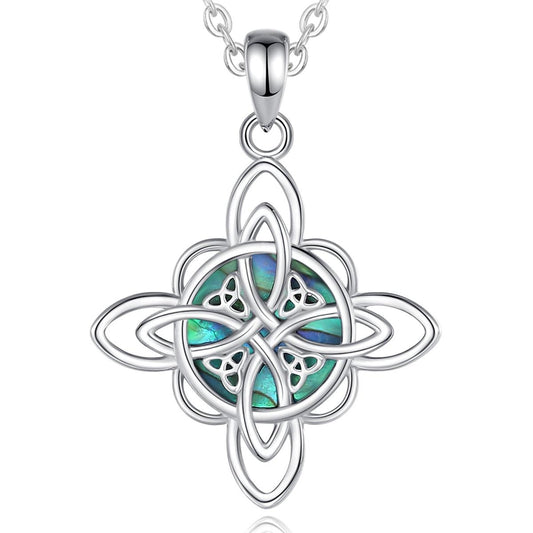 Witch Knot Necklace Abalone Shell Witchcraft Wicca Jewelry-MoonChildWorld