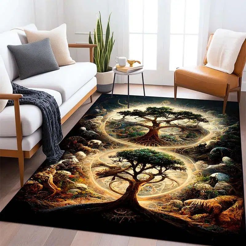 Tree of Life Carpet Pagan Area Rug-MoonChildWorld