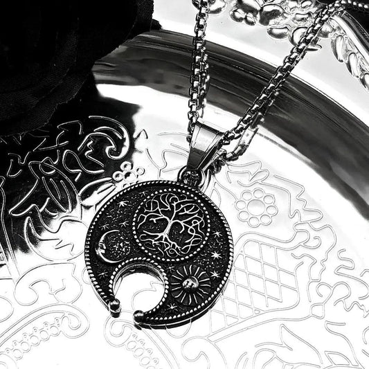 Spirit Tree of Life Moon Sun Pagan Necklace Wicca Jewelry-MoonChildWorld