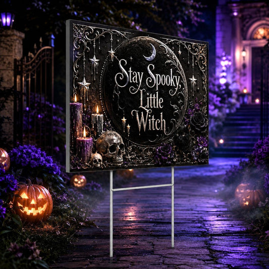Stay Spooky Halloween Witch Yard Sign - garden display