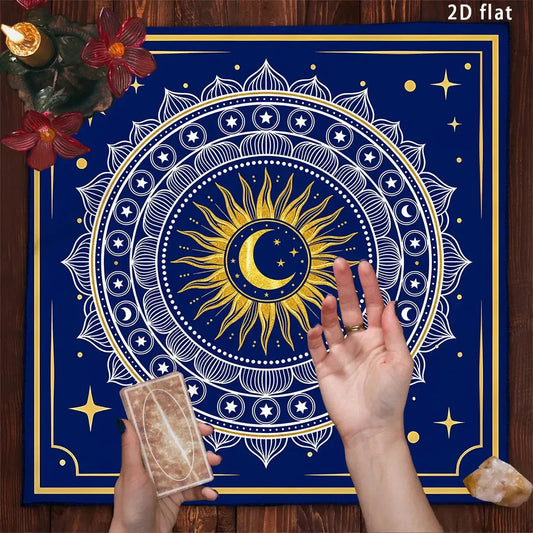 Sun Moon Mandala Tarot Cloth for Divination Reading-MoonChildWorld