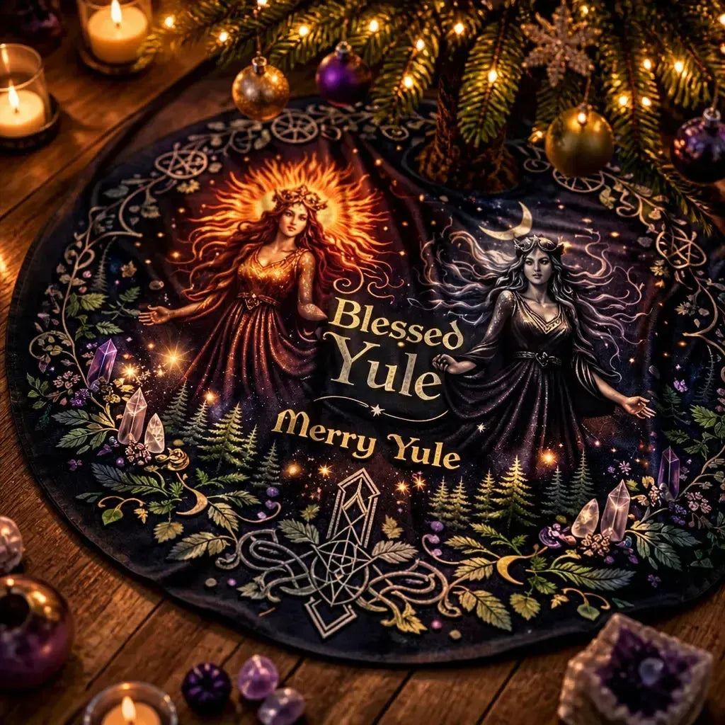 Sun and Moon Yule Tree Skirt – Pagan Witch Gothic Decor_mockup_3.webp