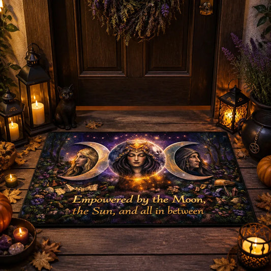 Triple Moon Goddess Hecate Doormat – Wicca Pagan Welcome Mat for Witchy Entryway_mockup_1.webp