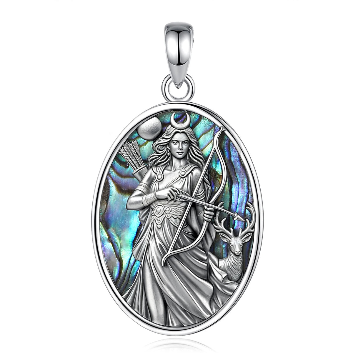 Size reference for the sterling silver Freya necklace