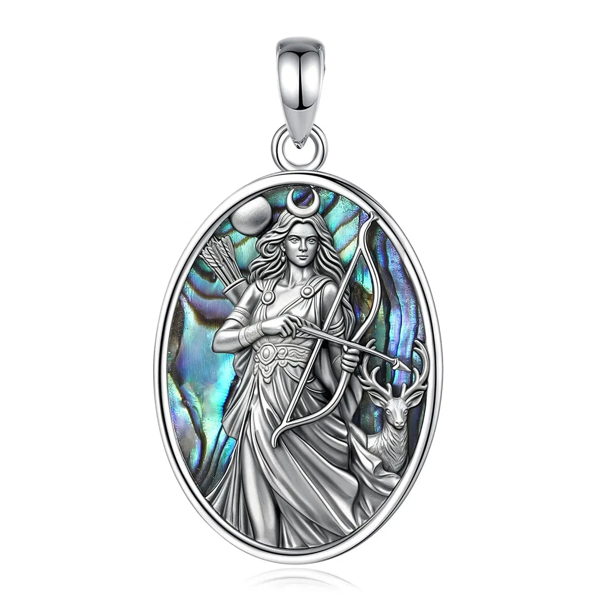 Size reference for the sterling silver Freya necklace