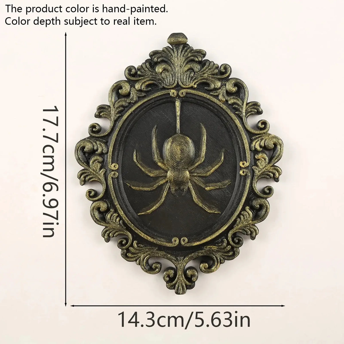 Size reference for the baroque spider relief wall plaque