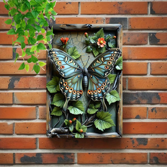 Vintage Butterfly Wall Art Lunar Moth Metal Sign-MoonChildWorld