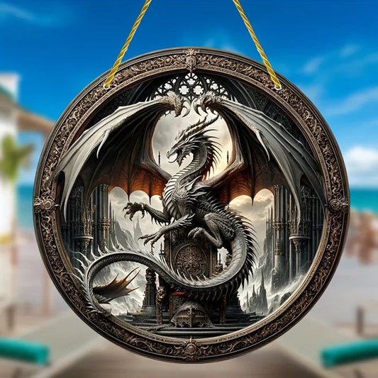 Vintage Dragon Suncatcher Dragon Acrylic Sign Dragon Window Decor-MoonChildWorld