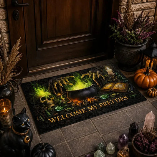 Welcome Witches Doormat – Spooky Witchy Halloween Welcome Mat for Gothic Entryway_mockup_1.webp