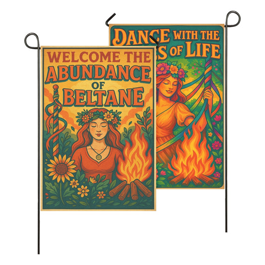 Wiccan Beltane Sabbat Garden Flag and House Flag for Pagan Home Decor-MoonChildWorld