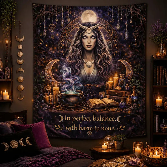 Wiccan Moon Goddess Tapestry Witchy Pagan Altar Wall Hanging_mockup_1.webp