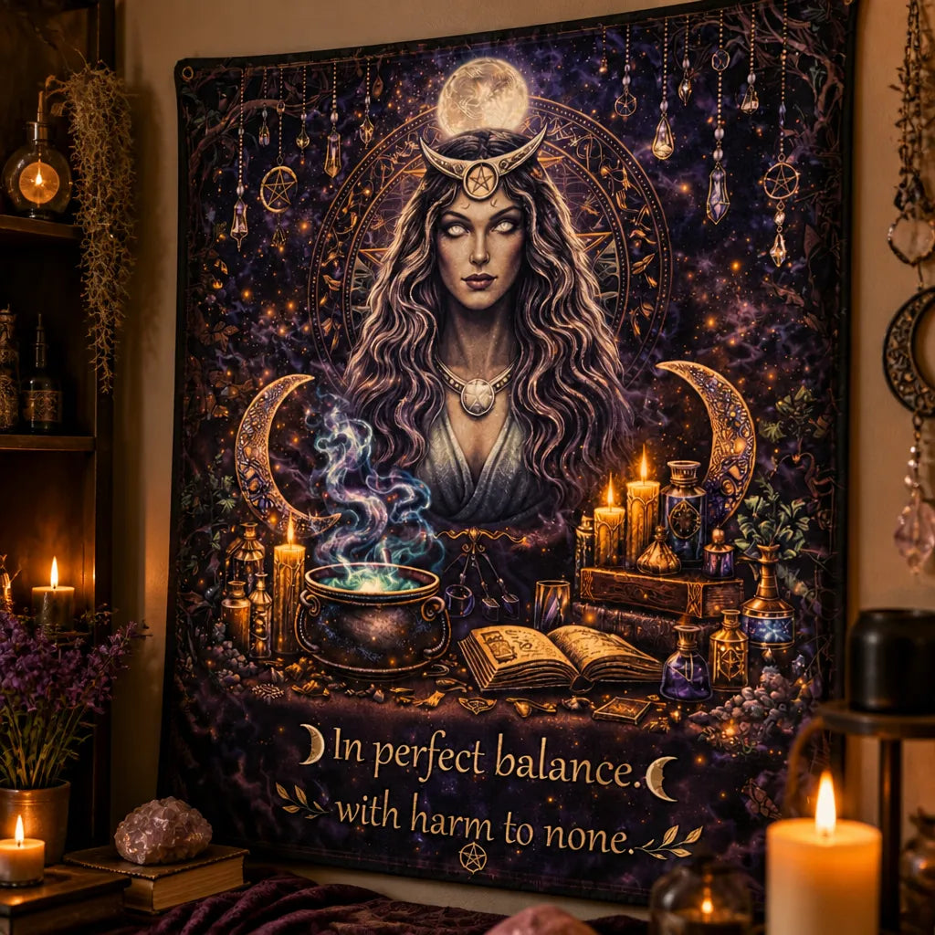 Wiccan Moon Goddess Tapestry Witchy Pagan Altar Wall Hanging_mockup_3.webp