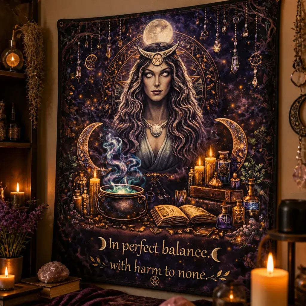 Wiccan Moon Goddess Tapestry Witchy Pagan Altar Wall Hanging_mockup_3.webp