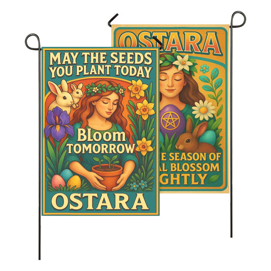 Wiccan Ostara Sabbat Garden Flag and House Flag for Pagan Spring Home Decor-MoonChildWorld