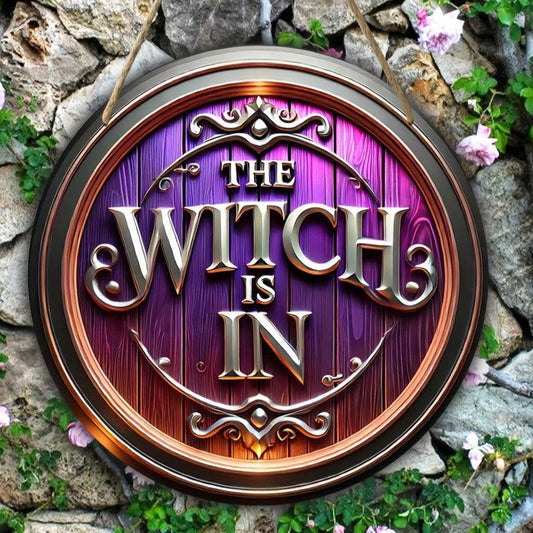Wiccan & Pagan Metal Sign Witchy Welcome Decor for Yule & Halloween-MoonChildWorld
