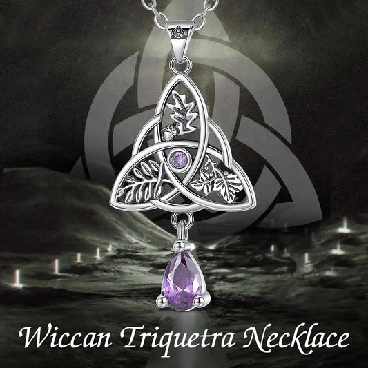 Witch Celtic Knot Necklace Triquetra Witchcraft Jewelry-MoonChildWorld