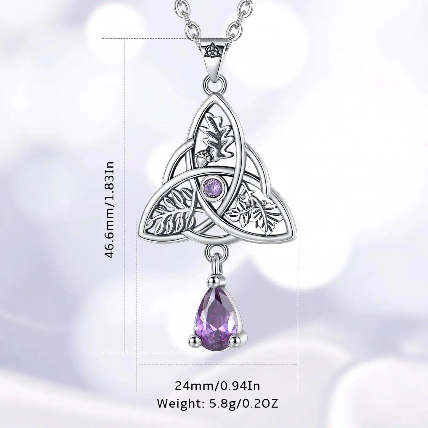 Witch Celtic Knot Necklace Triquetra Witchcraft Jewelry-MoonChildWorld