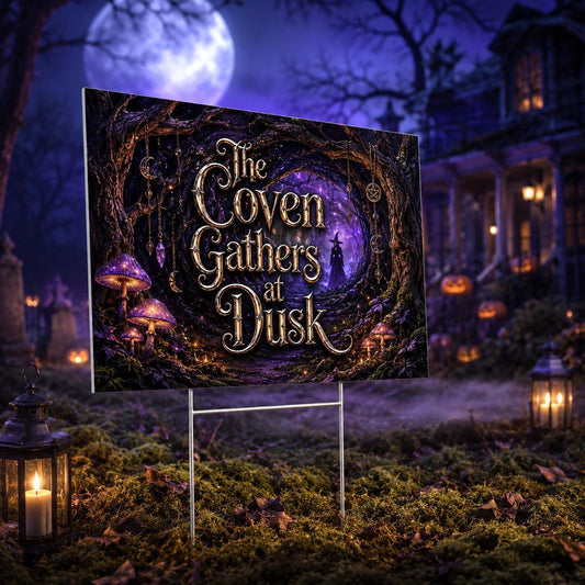 Witch Coven Halloween Yard Sign - garden display