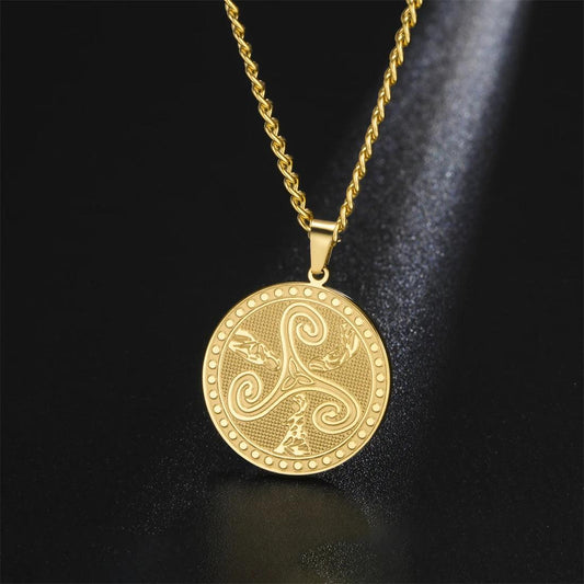 Witchcraft Celtic Knot Triskele Symbol Necklace Wicca Pagan Jewelry-MoonChildWorld
