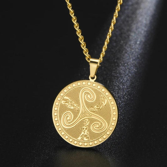 Witchcraft Celtic Knot Triskele Symbol Necklace Wicca Pagan Jewelry-MoonChildWorld