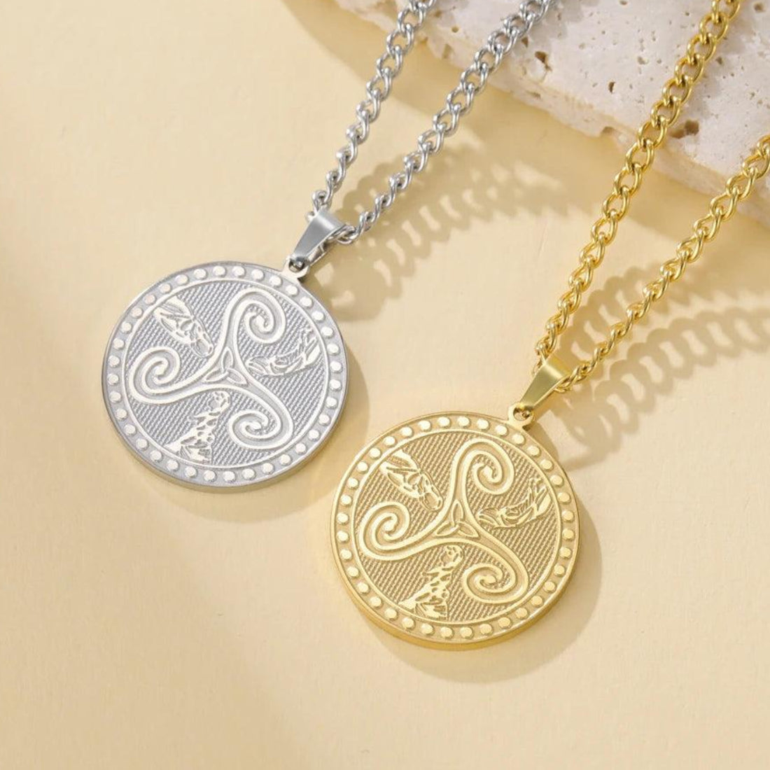 Witchcraft Celtic Knot Triskele Symbol Necklace Wicca Pagan Jewelry-MoonChildWorld