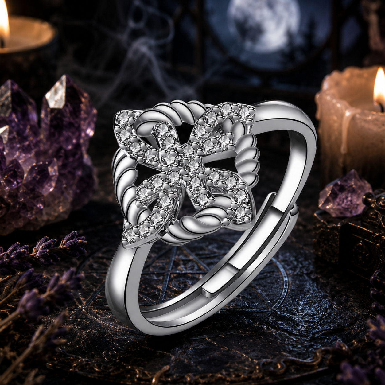 Witchcraft Celtic Knot Witch Ring Wicca Pagan Jewelry Protection Amulet-MoonChildWorld