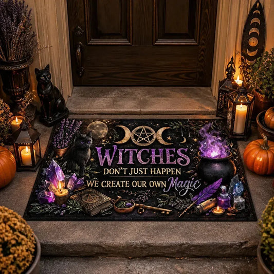 Triple Moon Black Cat Witchy Doormat โ Wicca Pagan Welcome Mat for Witchy Home Decor_mockup_1.webp