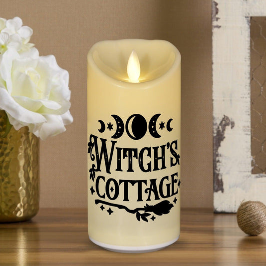Witch's Cottage Moon Phases Flameless LED Candle-MoonChildWorld