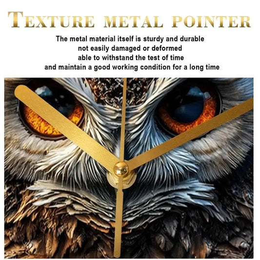 Wooden wall clock with mystic owl - Owl Wall Clock Home Decor-MoonChildWorld