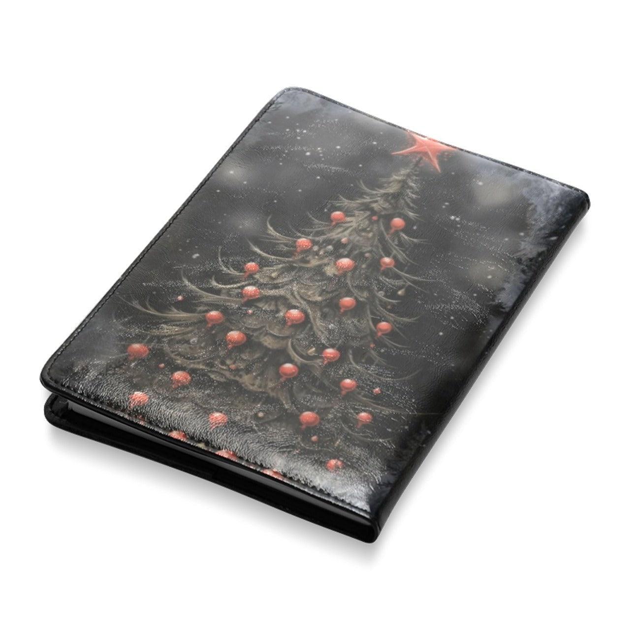 Dark Witch Christmas Gothic Leather Notebook A5-MoonChildWorld