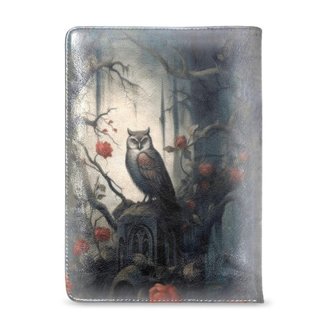 Gothic witch owl Leather Notebook A5-MoonChildWorld