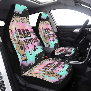Bad Witch Vibes Halloween Car Seat Cover-MoonChildWorld