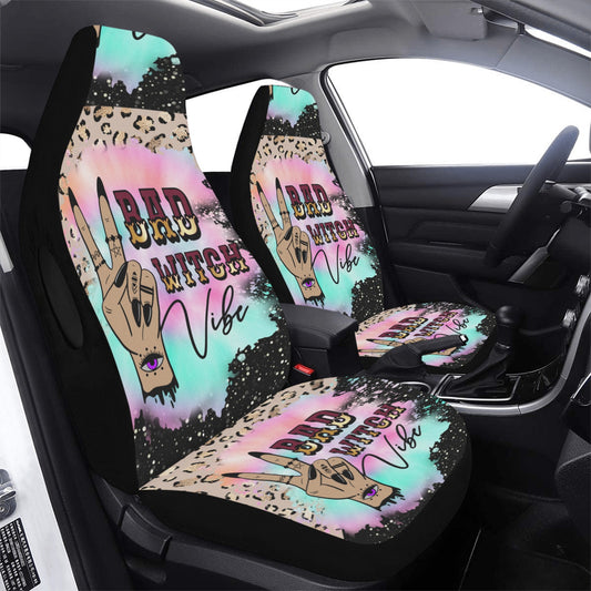 Bad Witch Vibes Halloween Car Seat Cover-MoonChildWorld