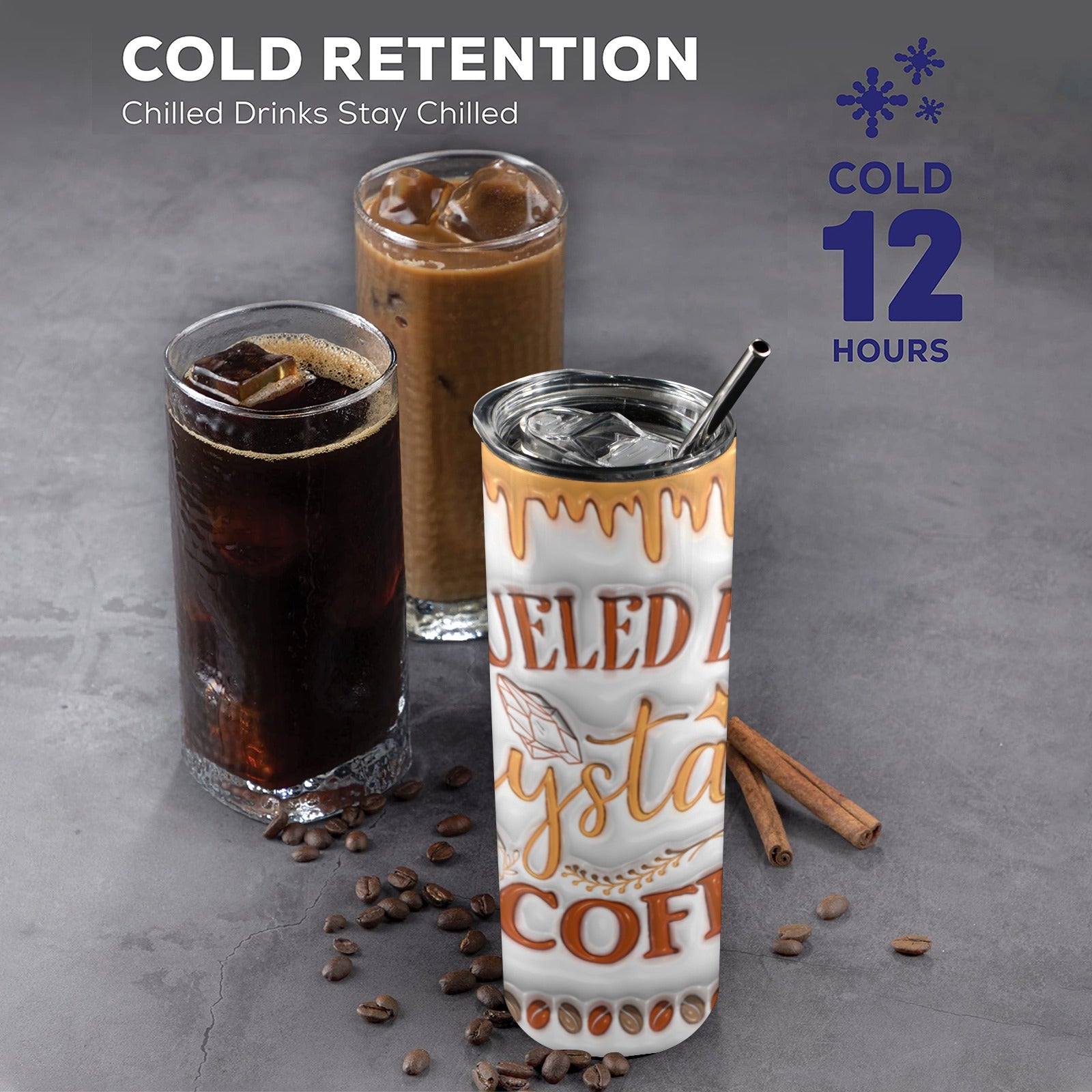 Coffee Witchy Skinny Tumbler with Lid and Straw-MoonChildWorld