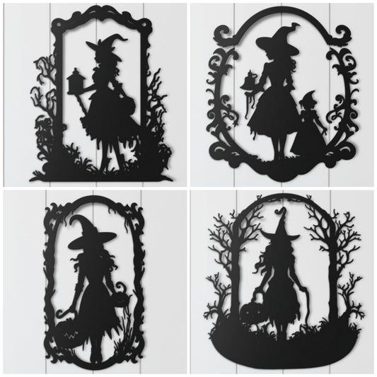 Halloween Witch Metal Sign