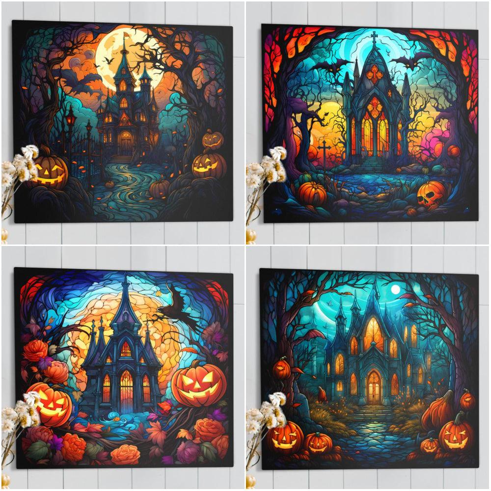 Witch Halloween Haunted House Metal Sign-MoonChildWorld