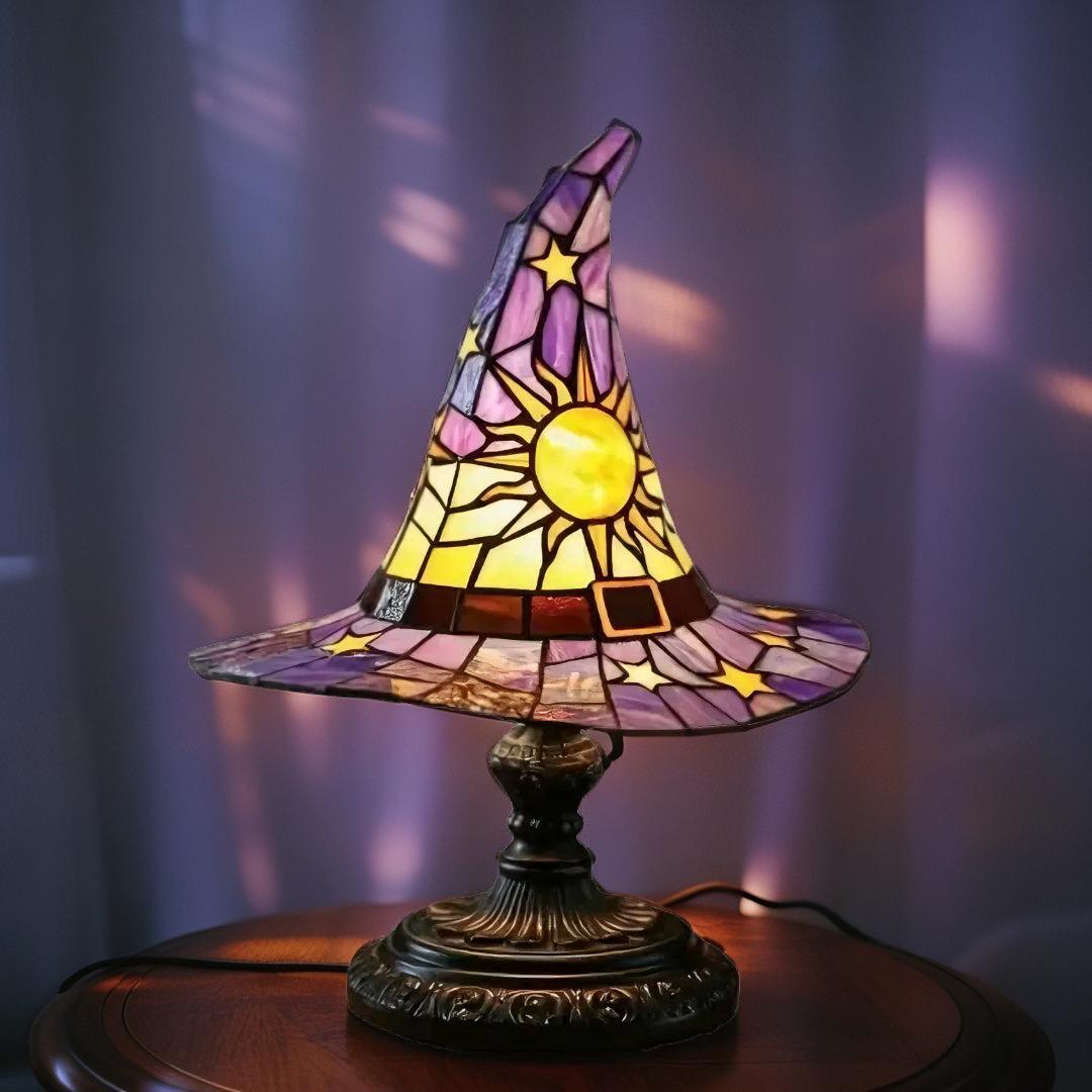 Wizard Hat Lamp Retro Creative Led Night Light Witch Desk Lamp for Halloween Home Decor-MoonChildWorld