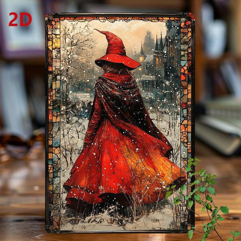 Witchy Wall Art Gothic Witch Metal Sign for Halloween, Christmas-MoonChildWorld