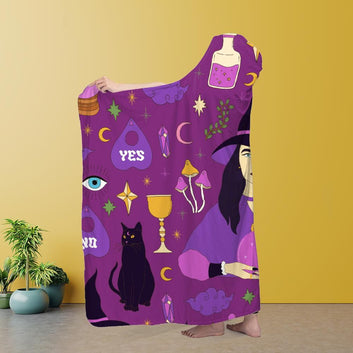 Halloween Witch Hooded blanket