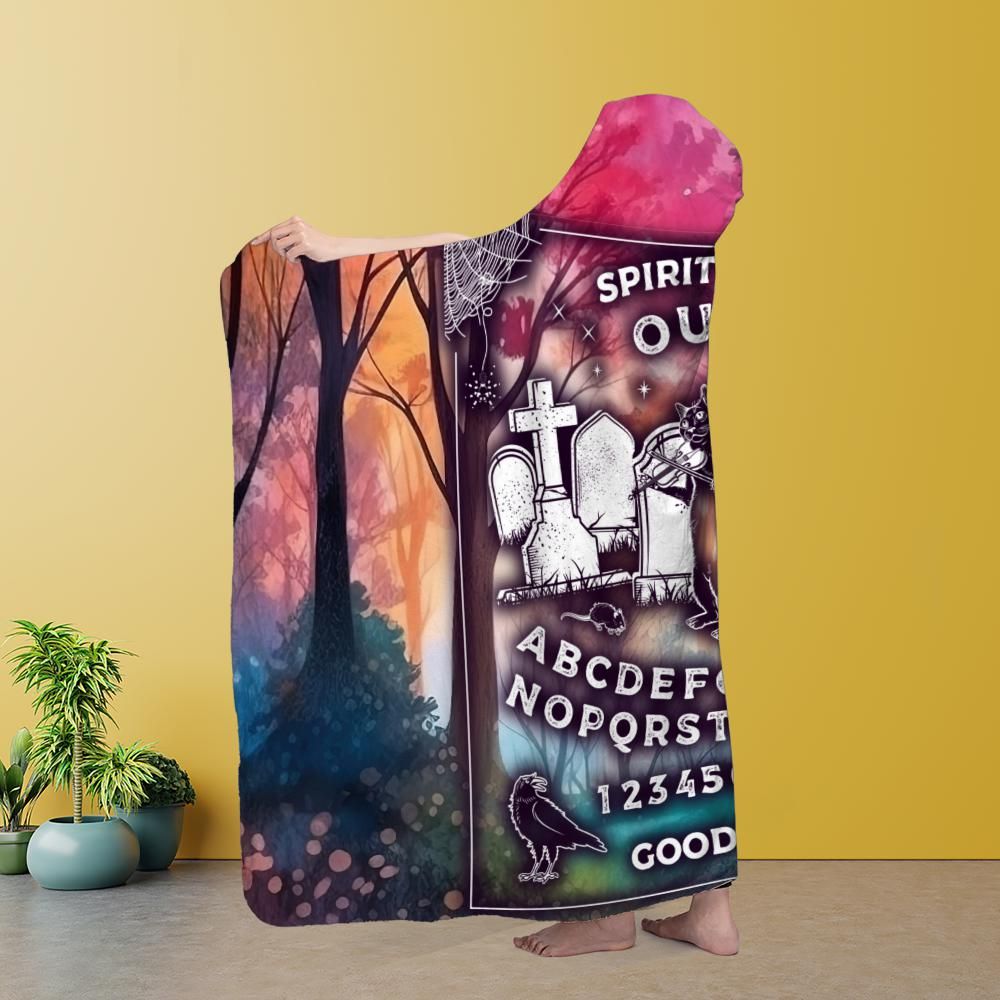 Witch Ouija board Hooded Blanket-MoonChildWorld