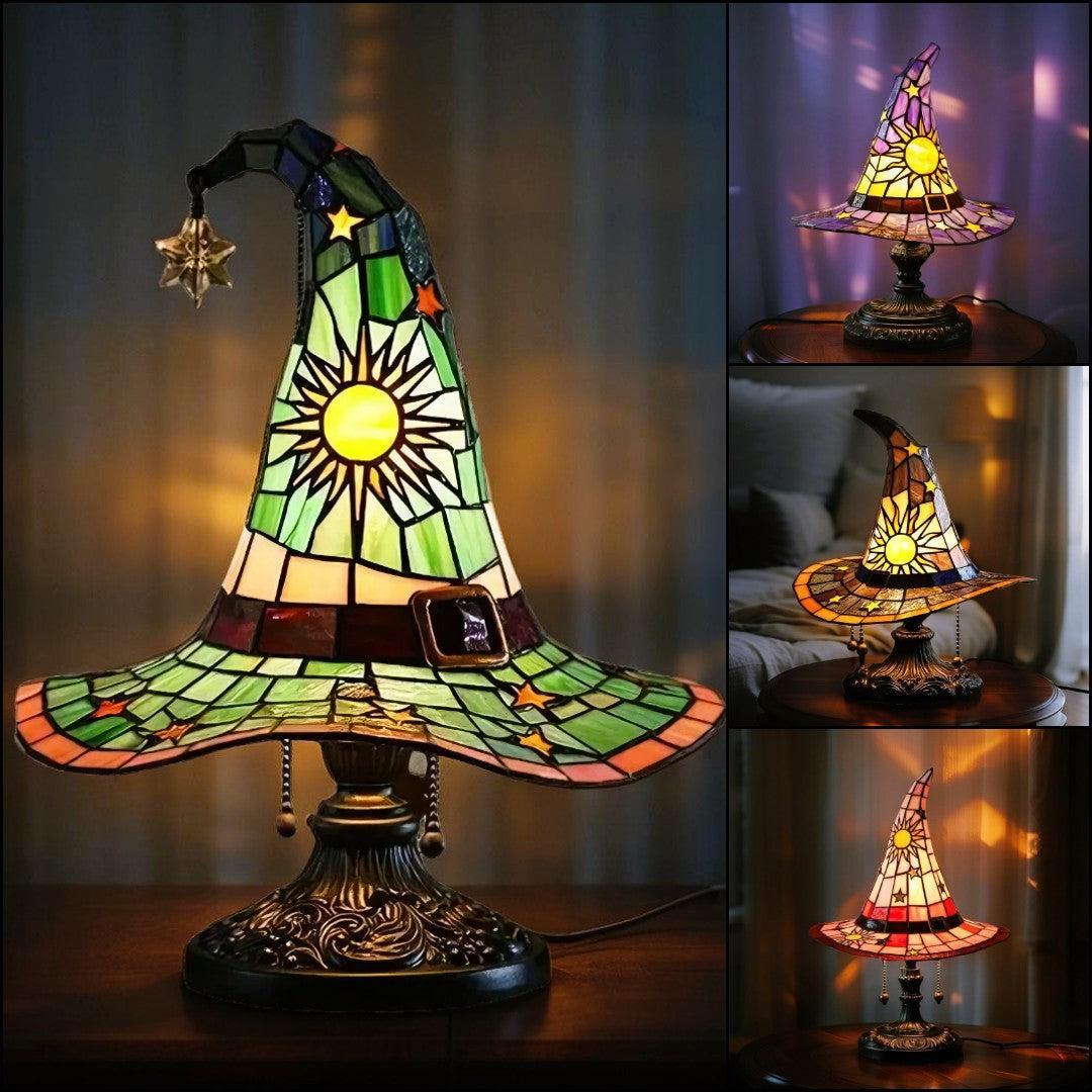 Wizard Hat Lamp Retro Creative Led Night Light Witch Desk Lamp for Halloween Home Decor-MoonChildWorld
