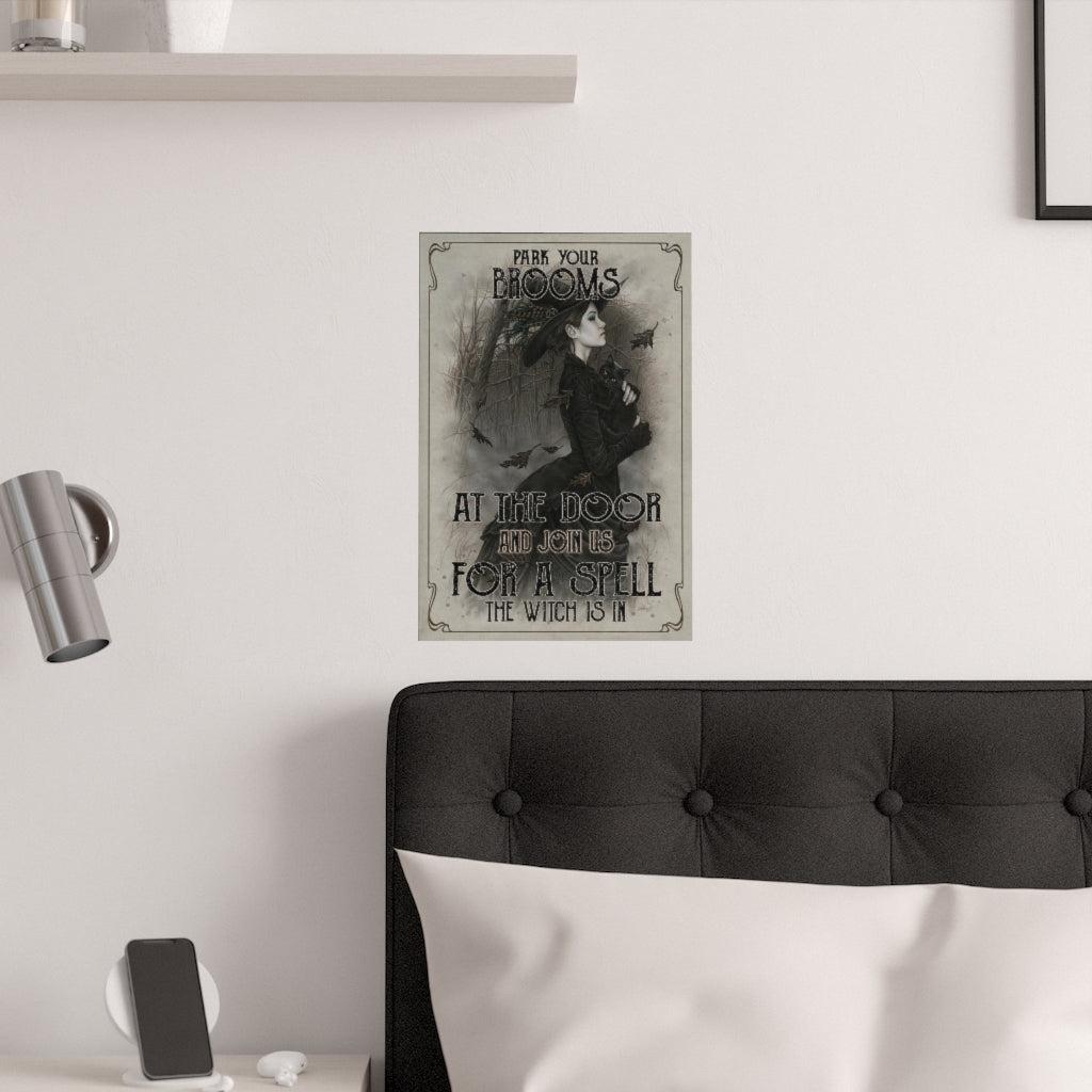 Broom witch Poster Halloween Poster-MoonChildWorld