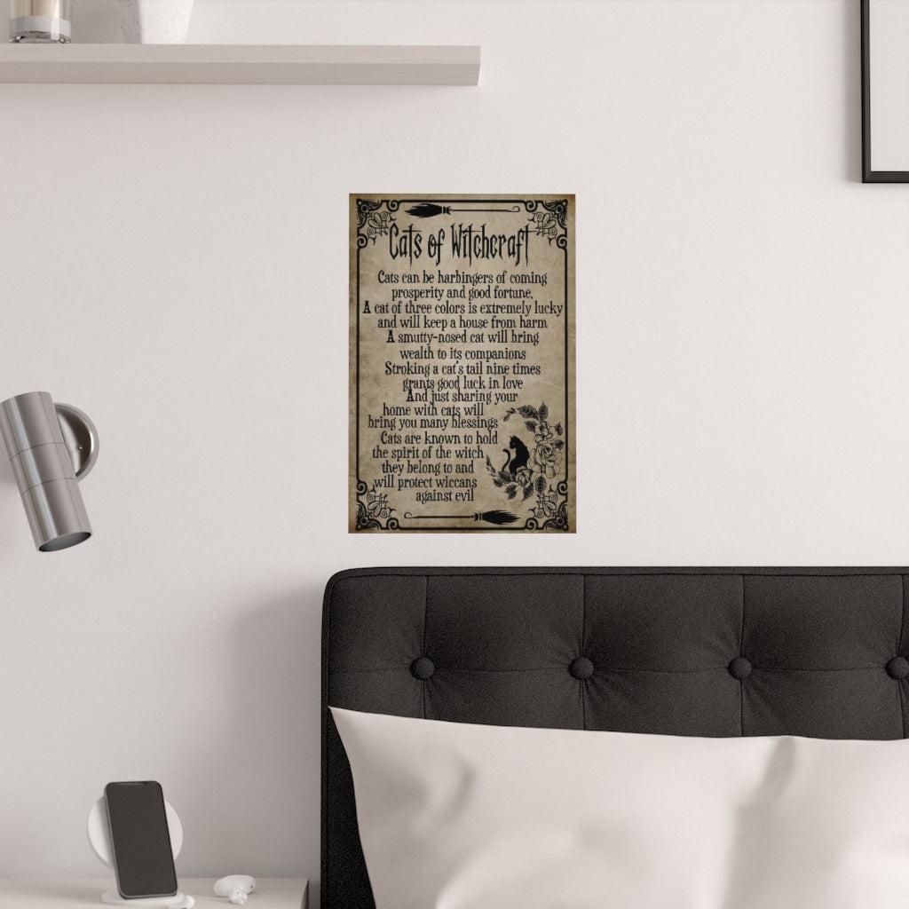 Cat of witchcraft Poster Halloween Poster-MoonChildWorld